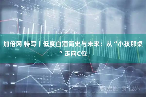 加倍网 特写｜低度白酒简史与未来：从“小孩那桌”走向C位